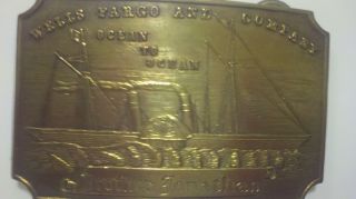 Vintage Replica Belt Buckle Wells Fargo CO Ocean to Ocean Brother Johnathon  
