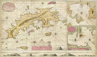 St Thomas St John Danish Virgin Islands map van Keulen  