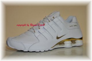 Nike Shox NZ 378341 133 White Weiß Gold GR 41 42 43 44 45 46 47 48 49 50  