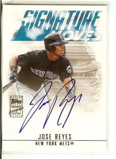 Jose Reyes Topps traded Signature Moves 2003 autograph rare MARLINS  
