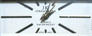 Jordan Kerr Nice Rhinestone Silve Wristwatch White Face New Watch  