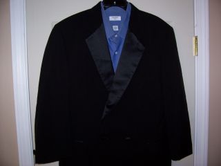 Joseph Feiss Designer Black Tuxedo Suit Sz 44R 44 Regular Why Rent  