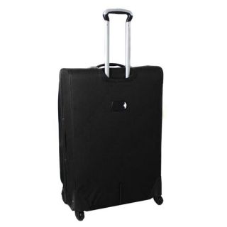 Jourdan Hassle Free Lightweight 3 Piece Expandable Spinner Luggage Set Black  