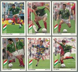 1993 94 Upper Deck World Cup Soccer 6 card Mexico Lot Jorge Campos Luis Garcia  