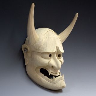 Hannya Wooden Mask Wooden Mask Hand made Japanese Noh Mask The Hanya  
