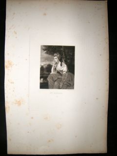 After Joshua Reynolds c1830 Folio Mezzotint Mrs Stanhope Pretty Lady  