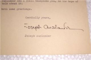 2 Signed J Auslander Letters to John Mulholland Magic  