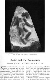 Auguste Rodin and The Beaux Arts The Thinker Statues Academy of Fine Arts 1916  