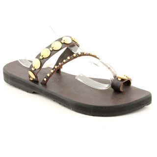 JP Mattie Patricia Womens 8 Brown Leather Flip Flops Sandals Shoes New Display  