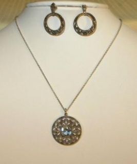 Judith Jack Pendant Necklace N Earrings Sterling Silver 925 on Sale  