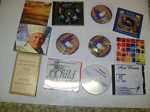 Lot of CD's Divne Mercy Juan Pablo II Ave Maria St Benedict Rosary  