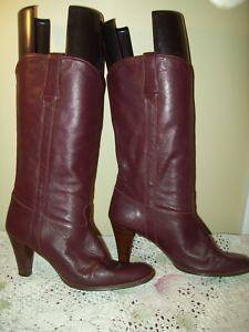 Joyce California Brown Leather 3" Boots 7 1 2 N  