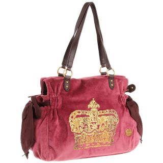 228 Juicy Couture Vintage Sequin Crown Velour MS Daydreamer Bag Tote