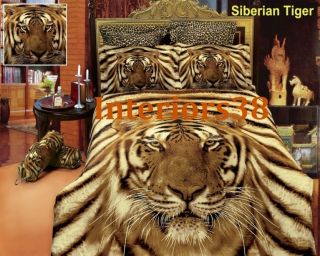 SIBERIAN TIGER Cat Comforter FULL QUEEN KING Bed Egyptian Bedding Set
