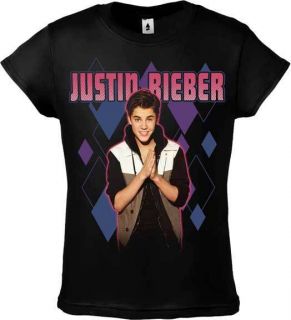 Justin Bieber Justin Photo Girlie T Shirt Top s M L XL Brand New