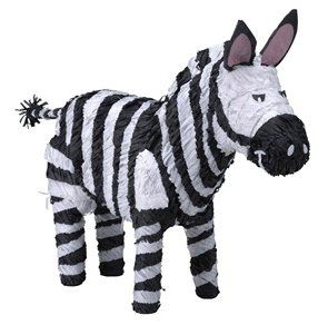 Zebra Pinata Safari Animal Themed Party Games Supplies
