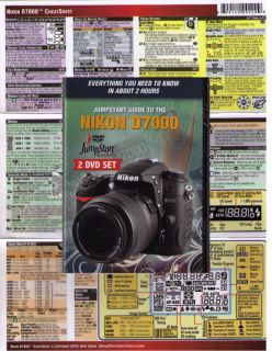 Jump Start Nikon D7000 Training 2 DVD Set Cheat Sheet