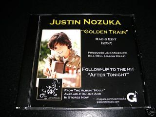 Justin Nozuka Golden Train US Radio Promo Single RARE