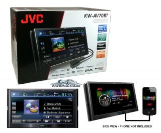 JVC KW AV70BT BLUETOOTH WIRELESS DVD/CD/USB RECEIVER W/ 7 LCD