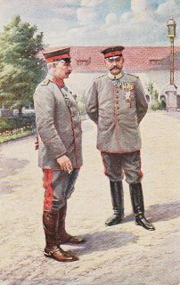 Kaiser Wilhelm Hindenburg WW1 German Color Postcard