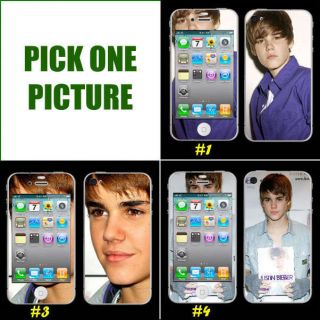 Justin Bieber Skin Vinyl Sticker for iPhone 3GS 4 4S Compatible