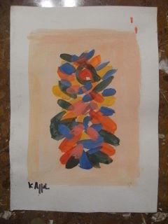 Karel Appel Oil on Thick Paper