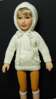 Knitted Hooded Sweater Pattern for 18 Karito Kids by Kdys