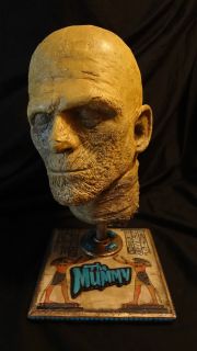 Karloff Universal Mummy life size prototype rotating bust Artist