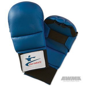 NKF USA Karate Gloves Sparring Equipment Gear Blue