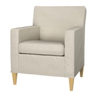 IKEA Karlstad Chair Cover Linneryd Natural Armchair Slipcover New