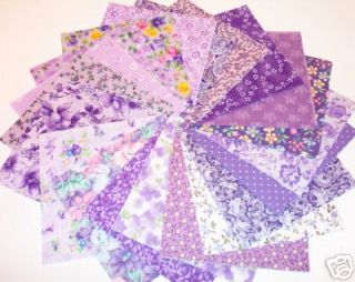 40 Lavender 4x4 Cotton Quilt Quilting Squares