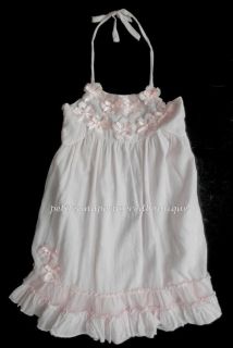 Kate Mack Pale Pink Petals Boutique Halter Dress 6X