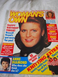 Womans Own magazine 1987 RARE Ryan Oneal Charlies Angels FERGIE ROYAL