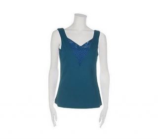 Kathleen Kirkwood Stretch Jersey Camisole Bead Detail