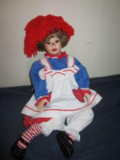 Raggedy Ann Kelly RuBert Porcelain Doll 20