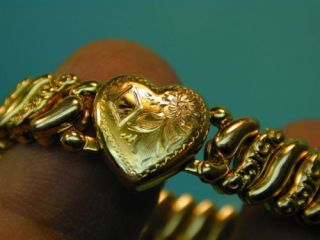 Heart 1920 American Queen Pitman Keeler GF Expansion Bracelet