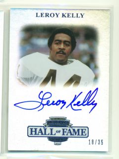 Leroy Kelly 2012 Press Pass Legends Hall of Fame Auto 18 35