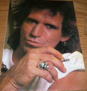 Keith Richards Pinup clipping Close Up 80s Rolling Stones