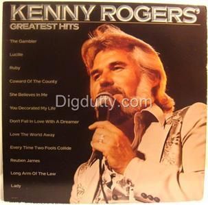 Kenny Rogers Greatest Hits Vinyl Record LP Near Mint