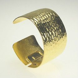 Kenneth Jay Lane Gold Plated Textured Cuff Bracelet