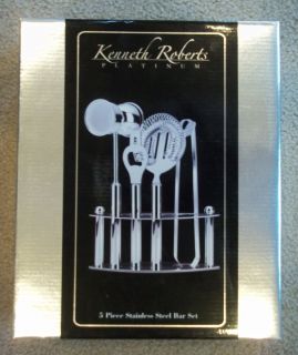 Kenneth Roberts Platinum Stainless Steel Bar Bartender Drink Tools Set