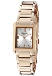 Kenneth Cole Watch KC4807 Womens Silver Dial Rose Gold Tone Ion Plated