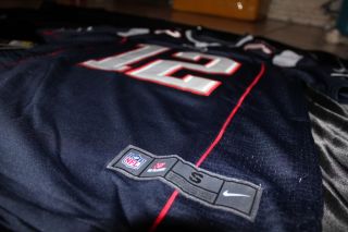 New England Patriots Tom Brady 12 Navy Blue Nike Jersey Sizes SM M