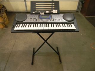 CTK 651 Electronic Piano Keyboard Synthesizer w Stand Cover Works Well