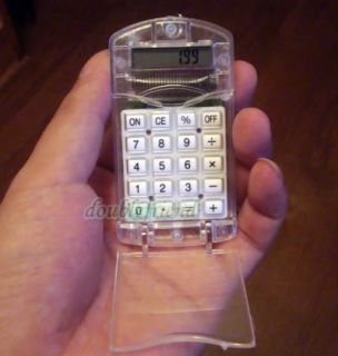 Mini Pocket Credit Card Key Chain Electronic Calculator