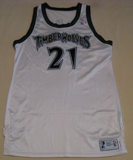 KEVIN GARNETT game worn used Minnesota Timberwolves jersey 1997 98 pro