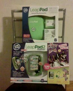 LeapPad 2 Explorer Kidz Bop Music Pack Green Kids Gel Skin Headphones
