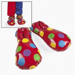 Inflatable Clown Shoes Birthday Party Clothes Attire Kids Games