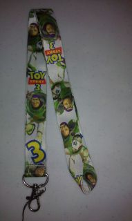 Kids White Buzz Toy Story Neck Lanyard Cell Badge ID Card Holder