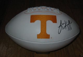 Lane Kiffin Signed Tennessee Volunteers Logo Football